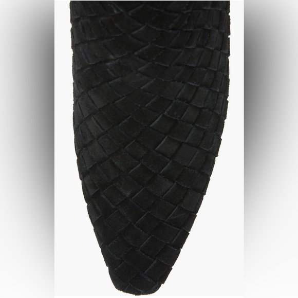 NWT RAG & BONE Booties Rio Woven Boots Suede Leather Kitten Heel NEW NWOB Black - Picture 4 of 6